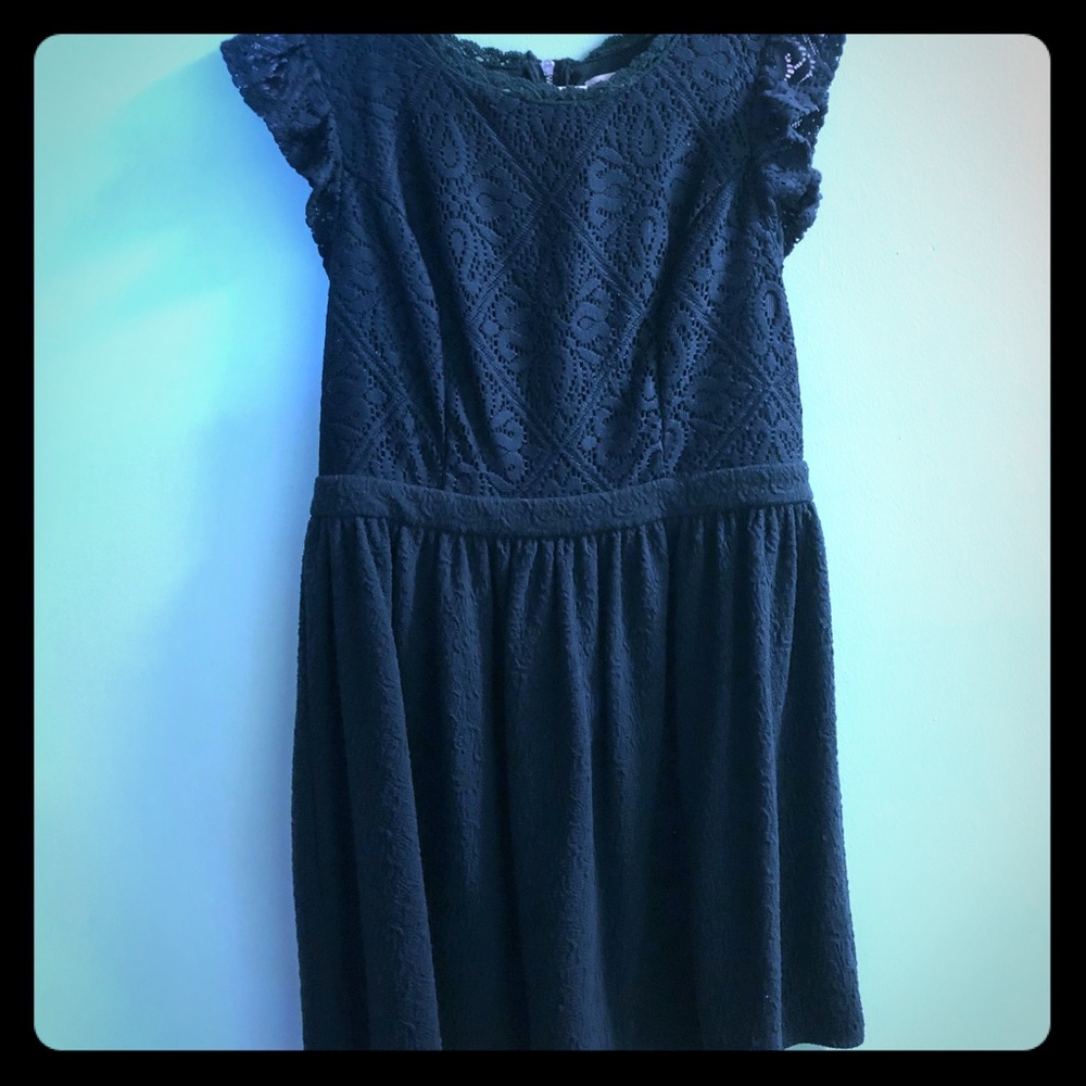 Hunter Green Lace Dress- L